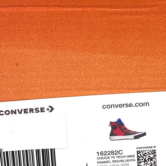Converse All Star Chuck 70 Tech Hiker High Top Men’s Red Mesh Sneakers 162282C - Picture 8 of 9